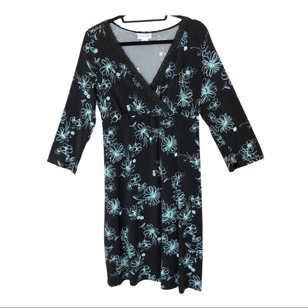Motherhood Maternity 3/4 Sleeve Floral Dress Size Large‎